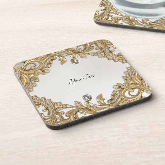 Decoratief Goud Hard Plastic Onderzetter (Linkerzijde)