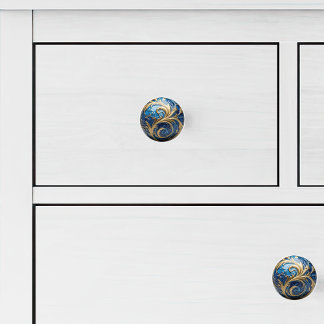 Decoratief Goud Koninklijk Blauw  Emaille Keramische Knop