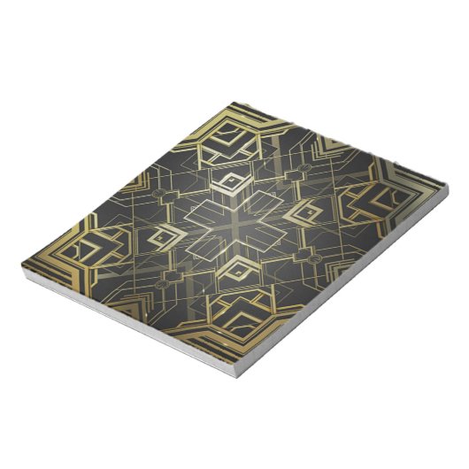 Decoratief goud notitieblok (Linkerzijde)