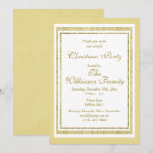 Decoratief Goud Plaid & Glitter Kerstfeest Kaart (Voorkant / Achterkant)