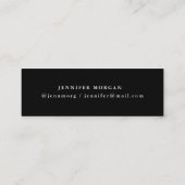 Decoratief Goud Script Afstuderen Naam Kaart Mini Visitekaartje (Achterkant)