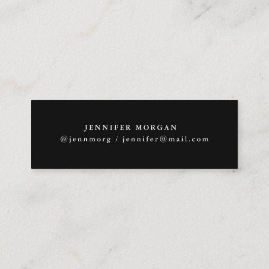 Decoratief Goud Script Afstuderen Naam Kaart Mini Visitekaartje (Achterkant)