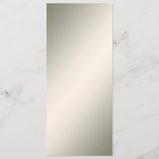 Decoratief Goud Wit Bloemen Bruiloft Menu (Achterkant)