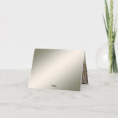 Decoratief Goud Wit Bloemen Dank u kaart (Achterkant)