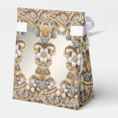 Decoratief Goud Wit Bloemen Favoriet Box Bedankdoosjes (Achterkant)