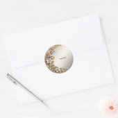 Decoratief Goud Wit Bloemen Sticker (Envelop)