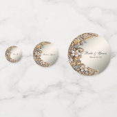 Decoratief Goud Wit Bloemen Tafel Confetti (Voorkanten)