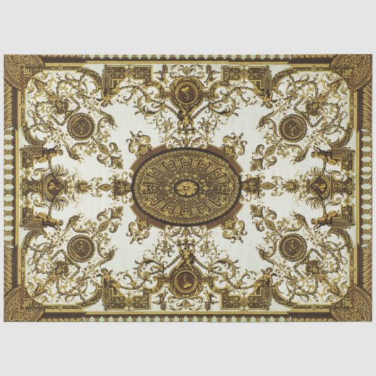 Decoratief goud & zwart sierweefsel tissuepapier (Voorkant)