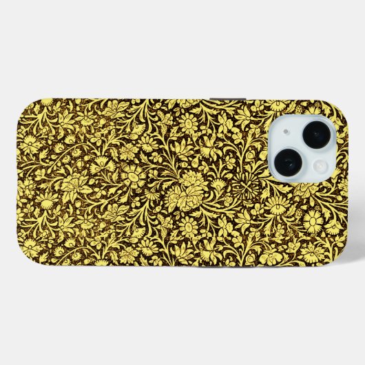  decoratief gouden bloemmotief Case-Mate iPhone case (Achterkant (horizontaal))