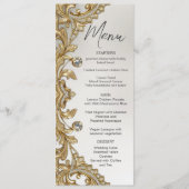Decoratief gouden bruiloft menu (Voorkant)