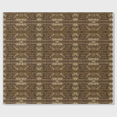 Decoratief Gouden Bruin Elegant Patroon Cadeaupapier (Vlak)