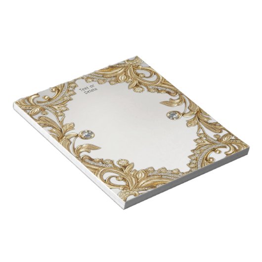 Decoratief gouden Notitieblok (Schuin)