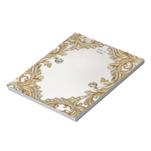 Decoratief gouden Notitieblok (Linkerzijde)