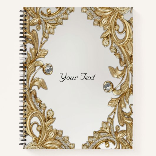 Decoratief gouden Notitieboek (Voorkant)