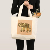 Decoratief gouden olifant Jumbo tas (Voorkant (product))