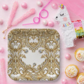 Decoratief gouden papier Bord (Feest)