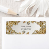 Decoratief gouden retouradresslabel etiket (Insitu)