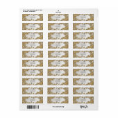Decoratief gouden retouradresslabel etiket (Full Sheet)