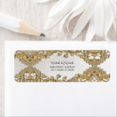 Decoratief gouden retouradresslabel etiket (Insitu)