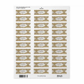 Decoratief gouden retouradresslabel etiket (Full Sheet)