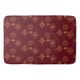 Decoratief Gouden Snowflakes kerstpatroon Badmat