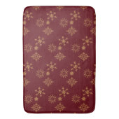 Decoratief Gouden Snowflakes kerstpatroon Badmat (Voorkant Verticaal)