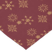 Decoratief Gouden Snowflakes kerstpatroon Korte Tafelloper (Hoek)