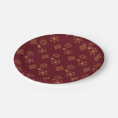 Decoratief Gouden Snowflakes kerstpatroon Papieren Bordje (Gekanteld)