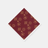 Decoratief Gouden Snowflakes kerstpatroon Servet (Hoek)