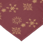 Decoratief Gouden Snowflakes kerstpatroon Tafelkleed (Gekanteld)