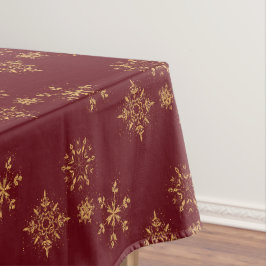Decoratief Gouden Snowflakes kerstpatroon Tafelkleed