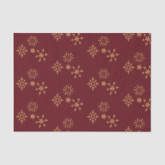 Decoratief Gouden Snowflakes kerstpatroon Tissuepapier (Voorkant)