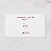 Decoratief Gouden Snowflakes kerstpatroon Visitekaartje (Achterkant)