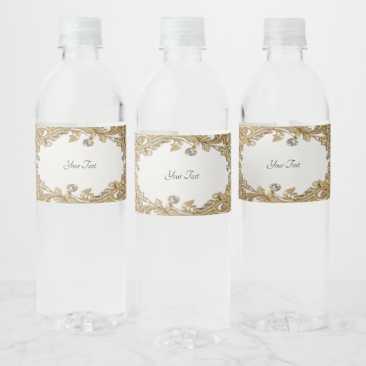 Decoratief gouden waterflesetiket waterfles etiket (Flessen)