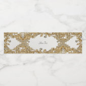 Decoratief gouden waterflesetiket waterfles etiket (Enkel label)