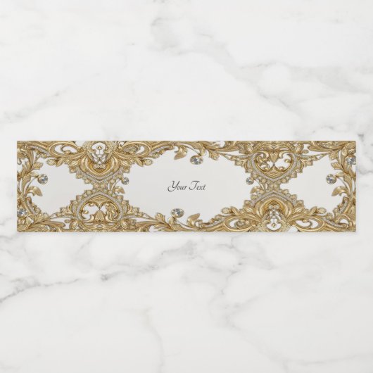 Decoratief gouden waterflesetiket waterfles etiket (Enkel label)