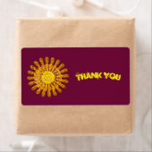 Decoratief gouden zonnesymbool etiket (Insitu)