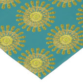 Decoratief gouden zonnesymbool korte tafelloper (Hoek)