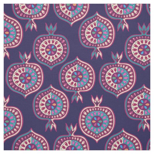 Decoratief granaatpatroon stof (Swatch)