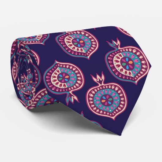 Decoratief granaatpatroon stropdas (Opgerold)