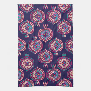 Decoratief granaatpatroon theedoek