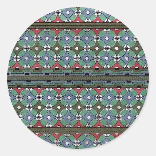 Decoratief grensontwerp ( Owen Jones ) Ronde Sticker (Voorkant)