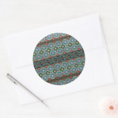 Decoratief grensontwerp ( Owen Jones ) Ronde Sticker (Envelop)