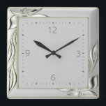 Decoratief grijs elegant Art Deco Vierkante Klok<br><div class="desc">Geweldig Art Deco-klokontwerp. Je zult het leuk vinden als anderen. U kunt dit ontwerp vrij gebruiken voor andere producten of jouw tekst aanpassen en toevoegen. Volg me voor meer. Dank u. Een leuke dag.</div>