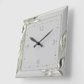 Decoratief grijs elegant Art Deco Vierkante Klok (Hoek)