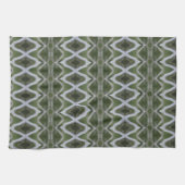 Decoratief groen en grijs theedoek (Horizontaal)