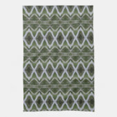 Decoratief groen en grijs theedoek (Verticaal)