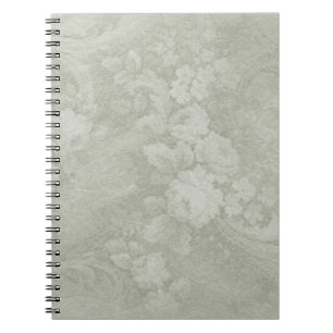 Decoratief groen-Floral-spiral notebook Notitieboek