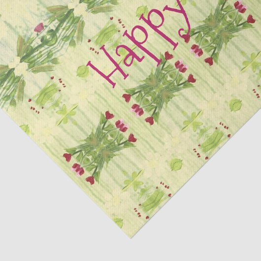 Decoratief groen patroon tissuepapier (Detail)