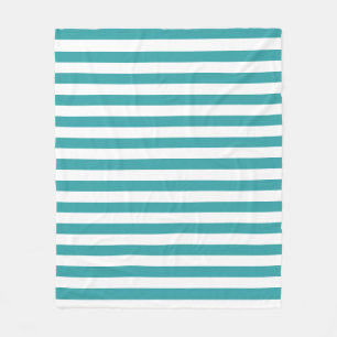 Decoratief Groen Witte Striped Trend Colors Modern Fleece Deken